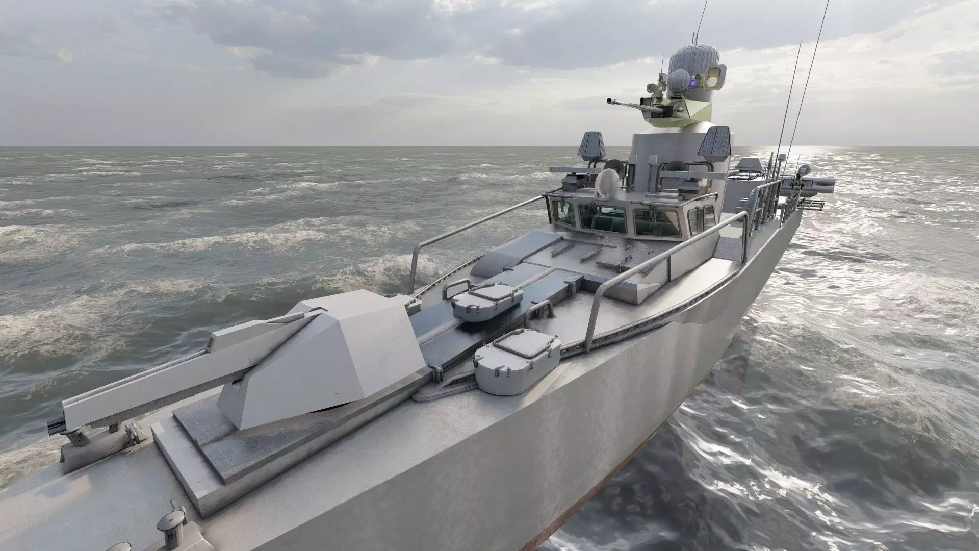 GUIDED MISSILE FAST ATTACK BOAT DESIGN 3D model_18