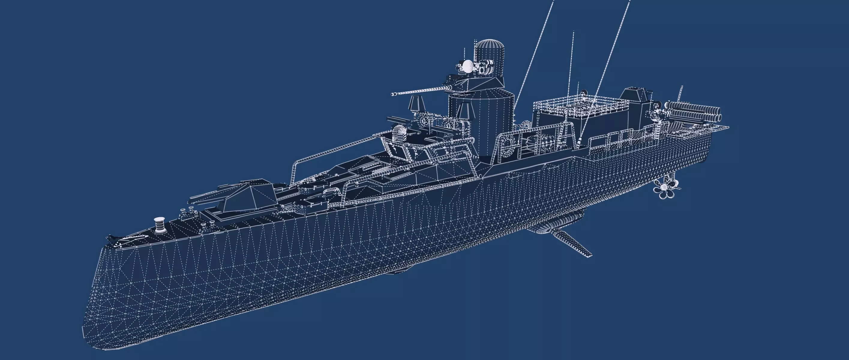 GUIDED MISSILE FAST ATTACK BOAT DESIGN 3D model_47