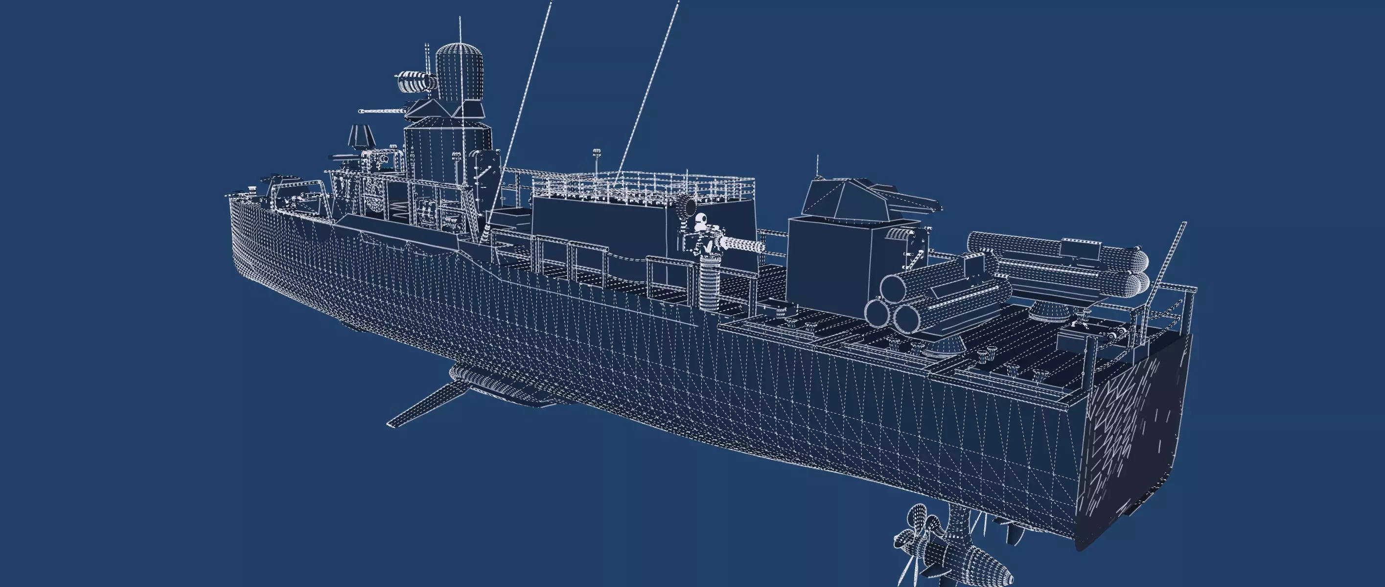 GUIDED MISSILE FAST ATTACK BOAT DESIGN 3D model_48