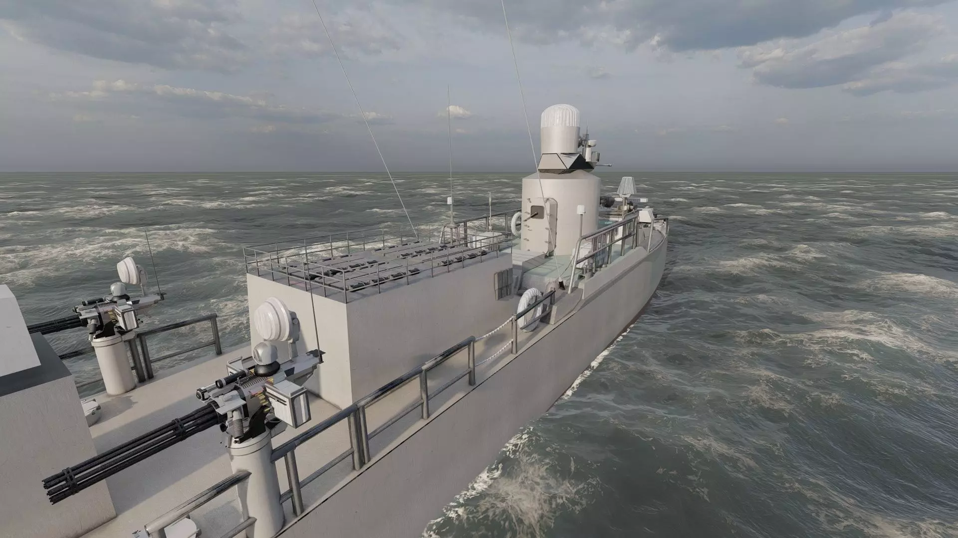 GUIDED MISSILE FAST ATTACK BOAT DESIGN 3D model_14