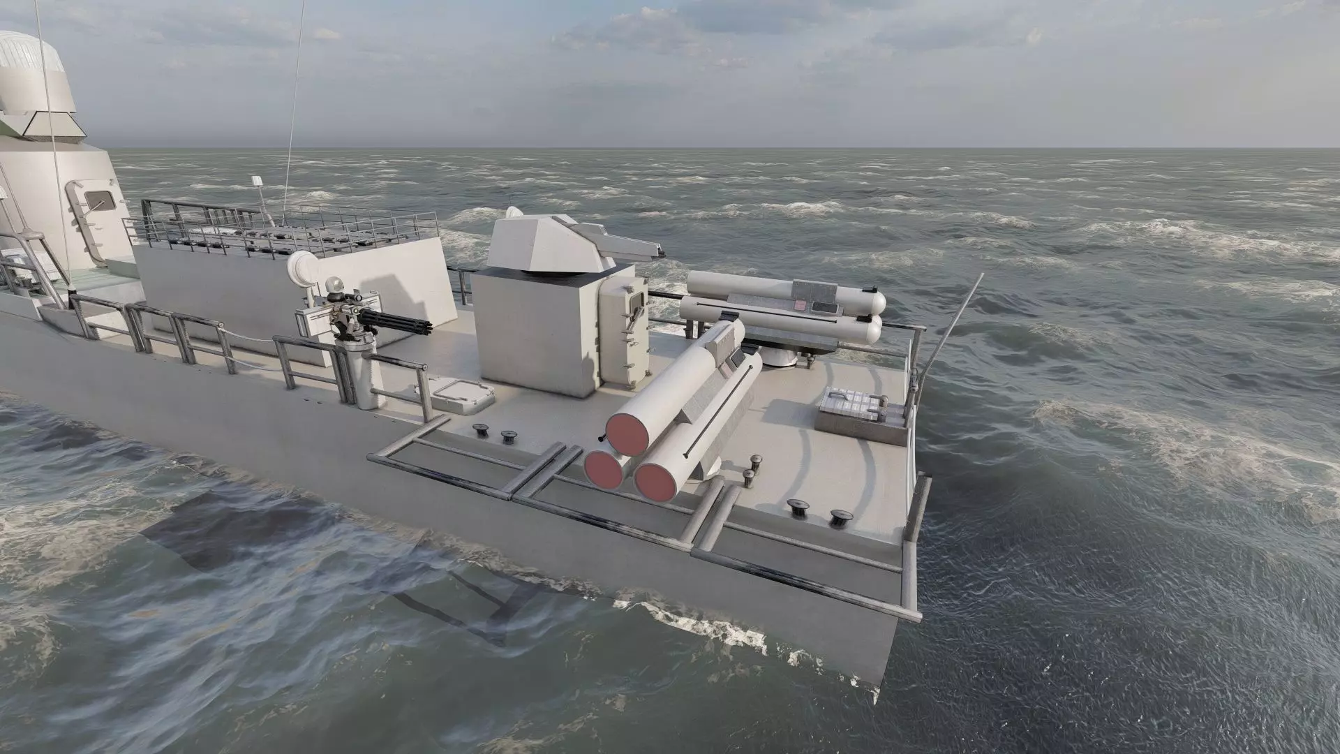 GUIDED MISSILE FAST ATTACK BOAT DESIGN 3D model_11