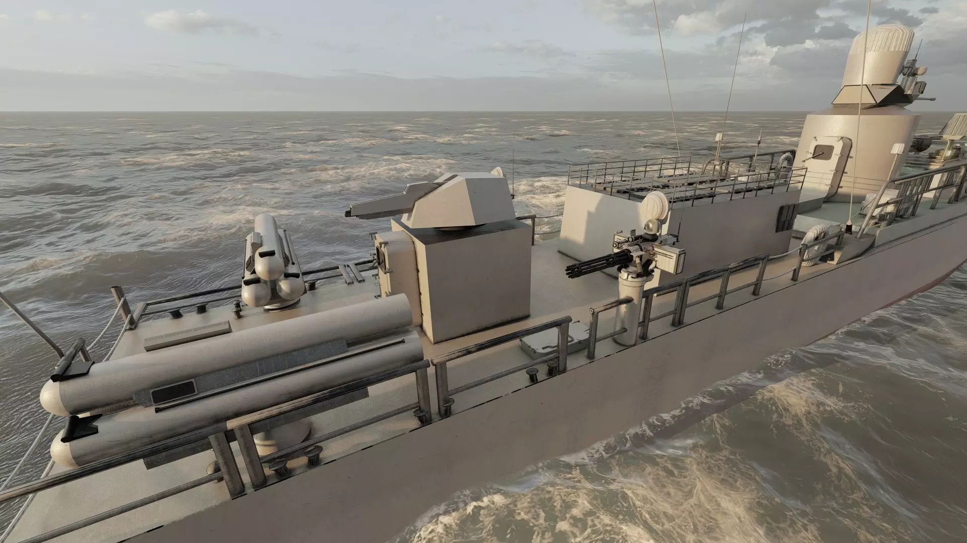 GUIDED MISSILE FAST ATTACK BOAT DESIGN 3D model_31