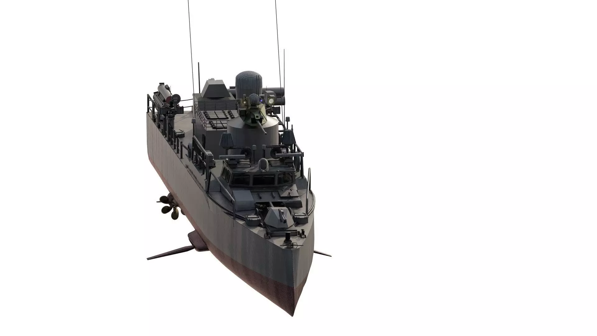 GUIDED MISSILE FAST ATTACK BOAT DESIGN 3D model_2