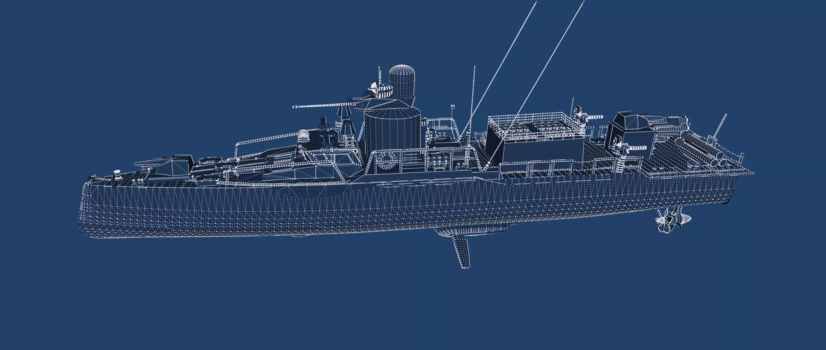 GUIDED MISSILE FAST ATTACK BOAT DESIGN 3D model_46