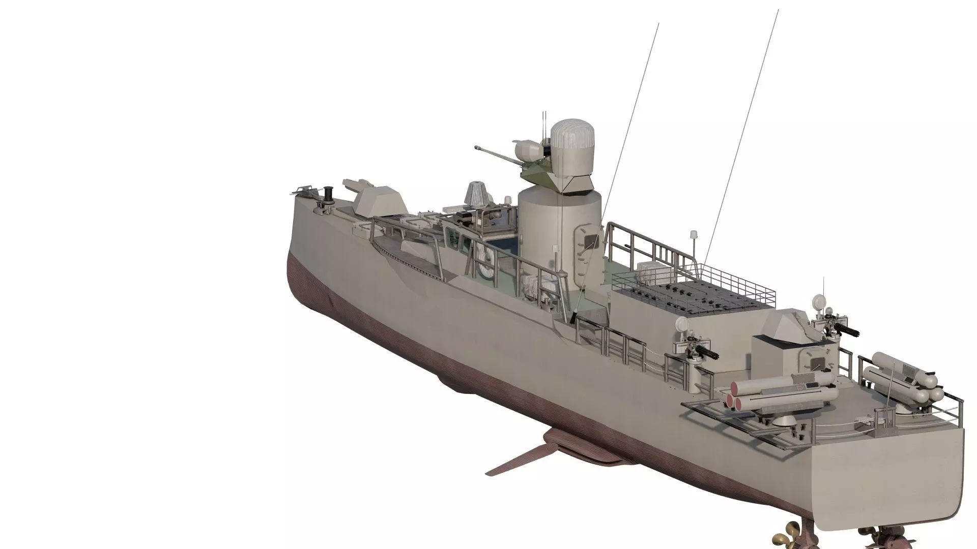GUIDED MISSILE FAST ATTACK BOAT DESIGN 3D model_6