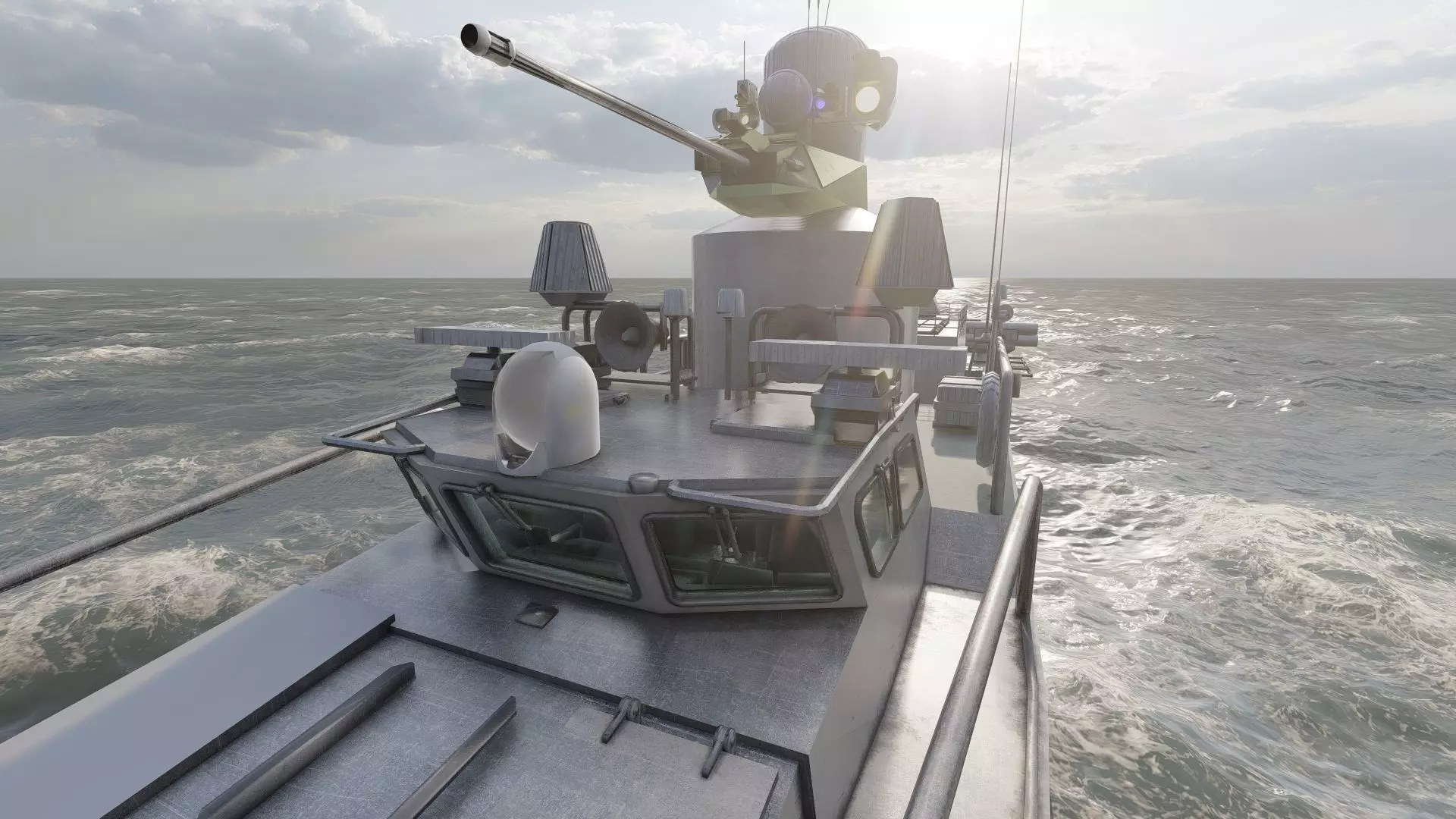 GUIDED MISSILE FAST ATTACK BOAT DESIGN 3D model_20