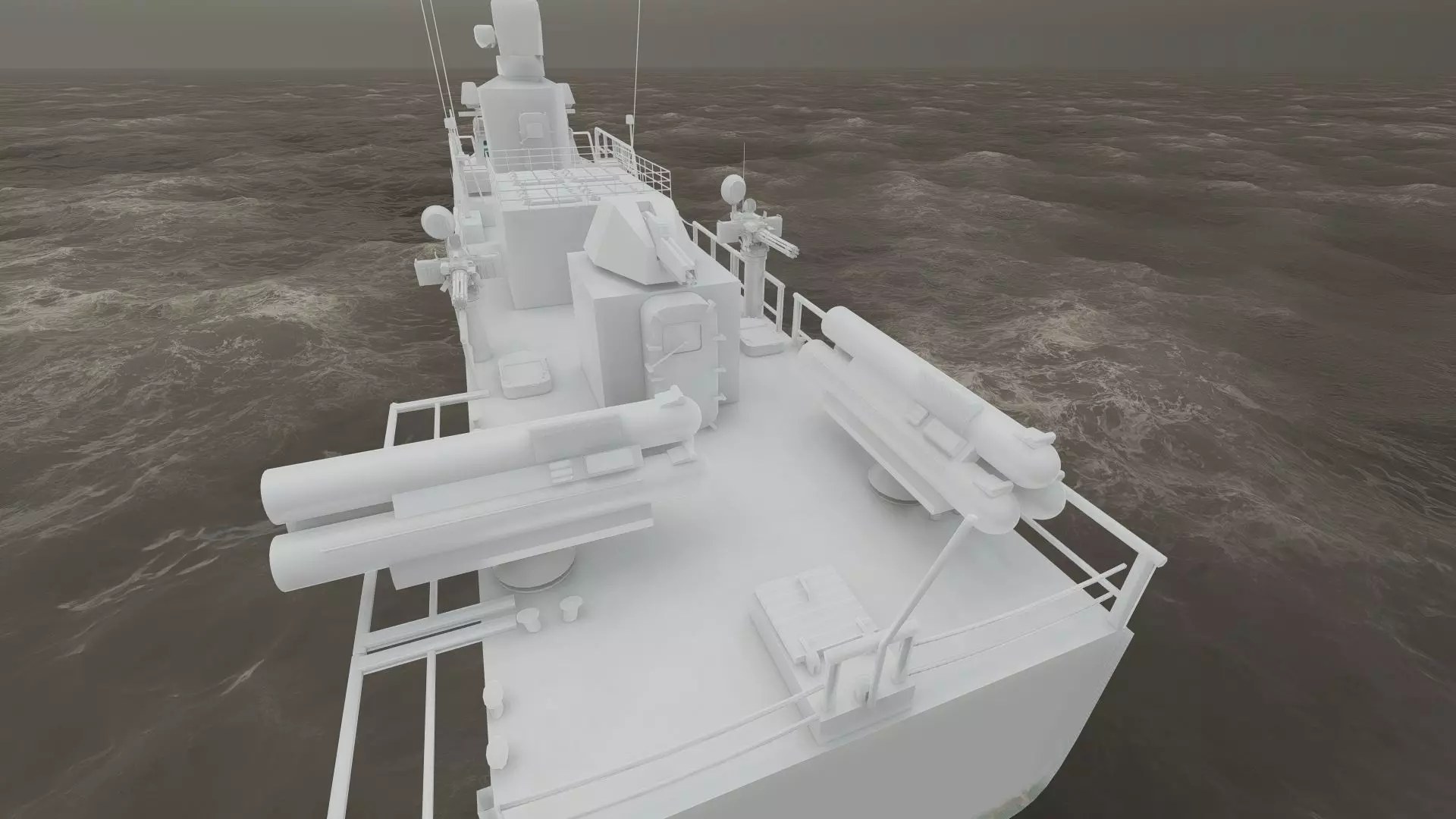 GUIDED MISSILE FAST ATTACK BOAT DESIGN 3D model_45