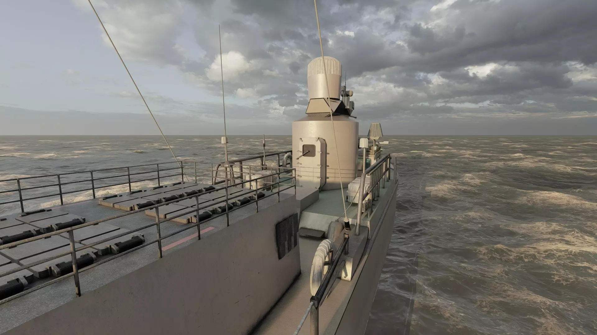 GUIDED MISSILE FAST ATTACK BOAT DESIGN 3D model_32