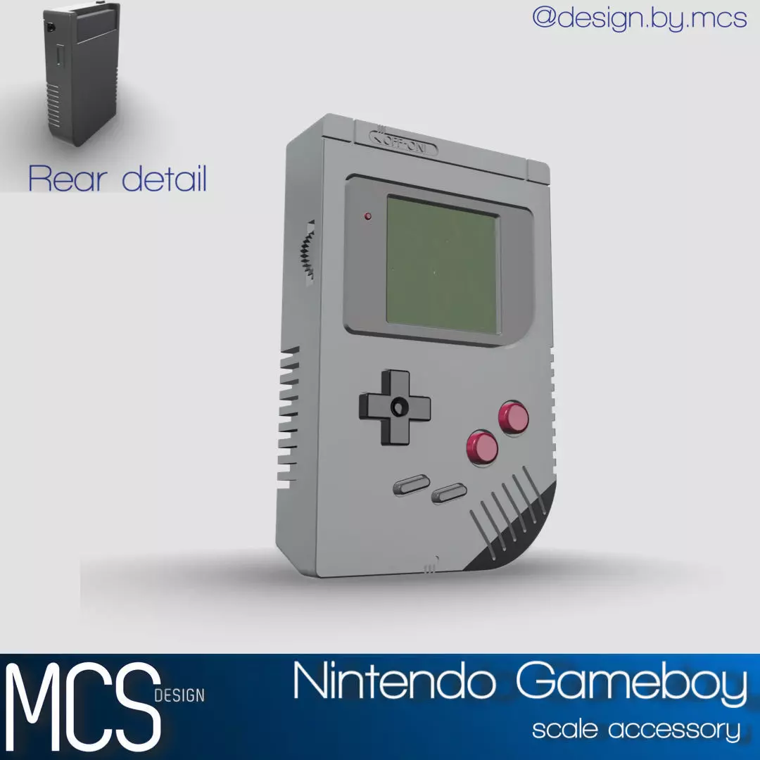 Game Boy scale model accessory 1 piece 3D print model