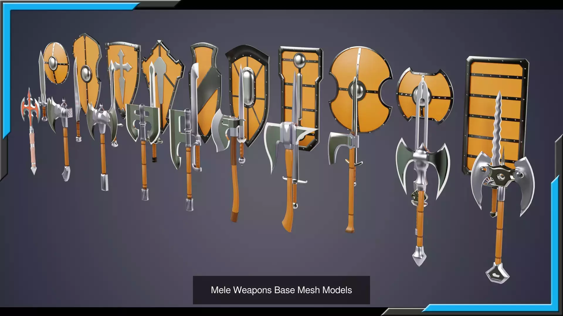 Stylized Medieval Base Mesh Assets 3D Model Collection_2