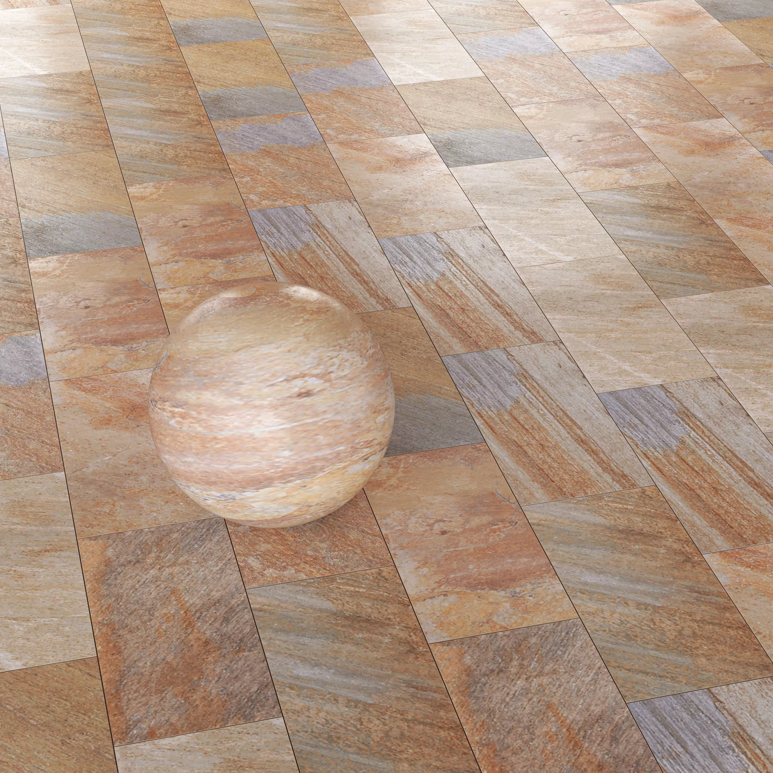 Keope Limes - Multi-Format Stone-Look Paving Tiles -Set of 19 Texture_2