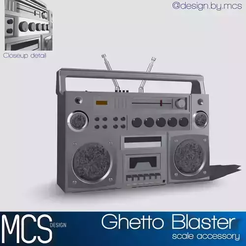 Ghetto Blaster scale model radio N tape deck