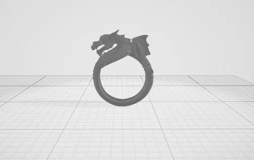 Golden Dragon Ring Symbol of Power and Eternity 3D print model_3