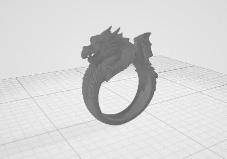 Golden Dragon Ring Symbol of Power and Eternity 3D print model_6