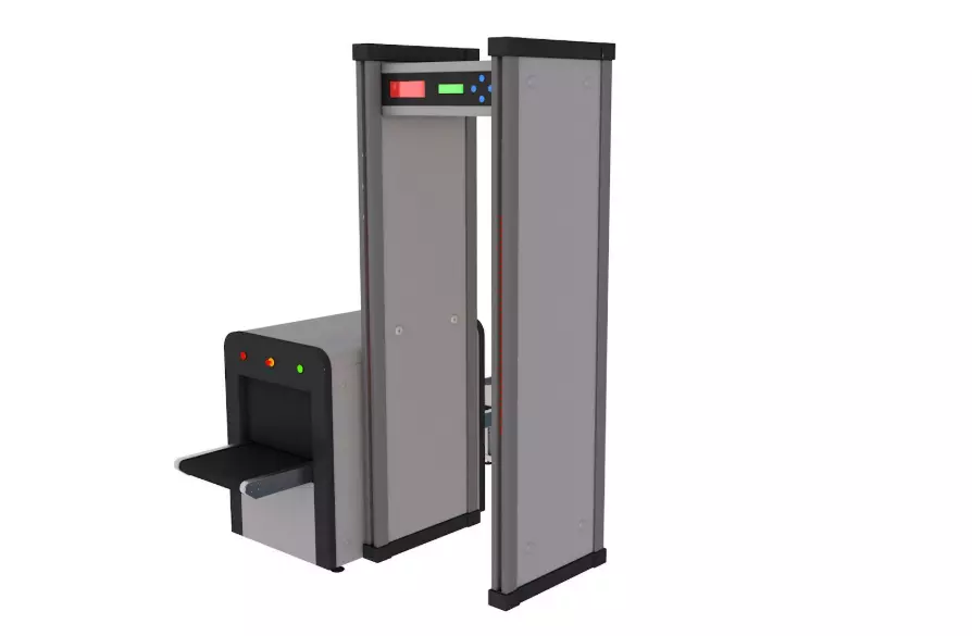 Airport Collection X-Ray Machine With Metal Detector 3D model_5