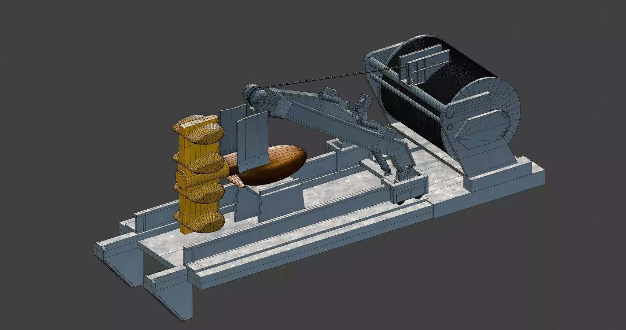 CAPTAS-4 towed array sonar  3D model_9