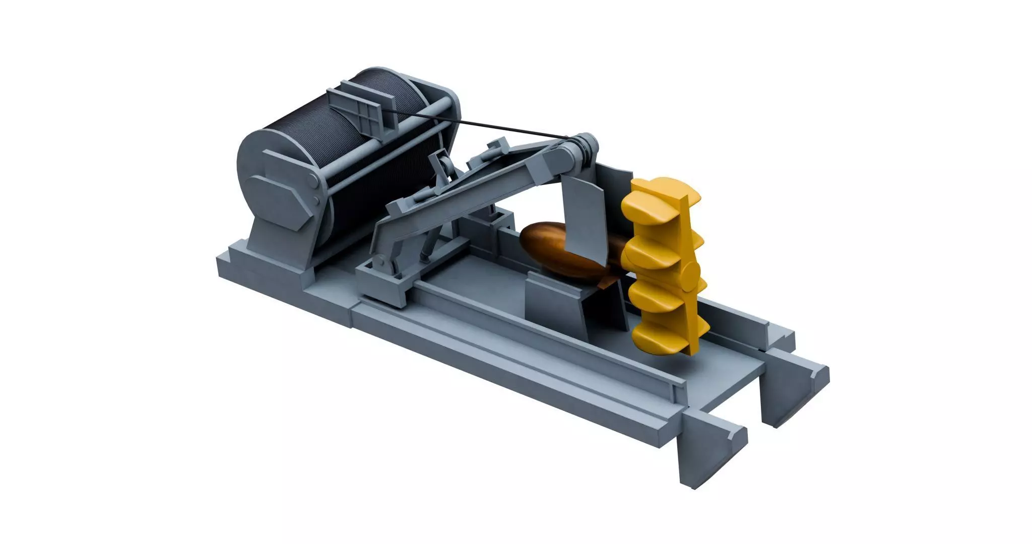 CAPTAS-4 towed array sonar  3D model_1