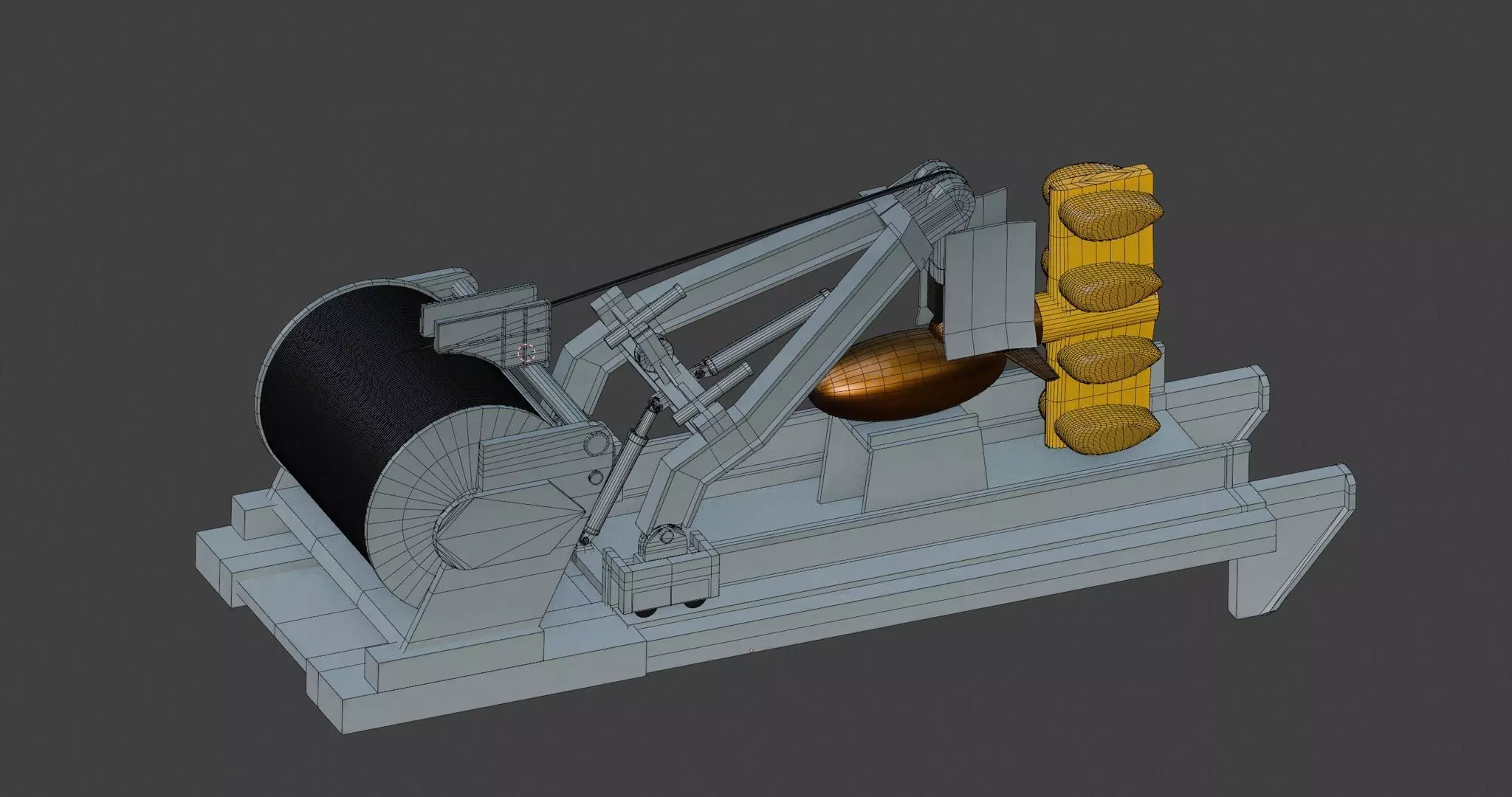 CAPTAS-4 towed array sonar  3D model_7