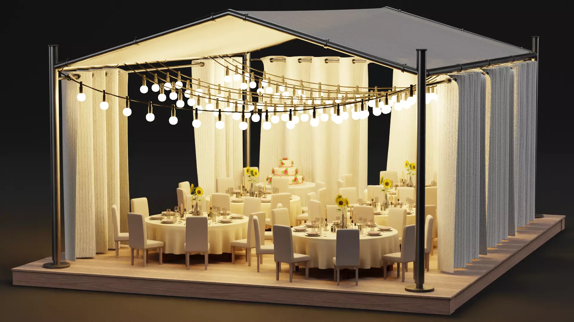 -Wedding Gazebo- 3D model_0