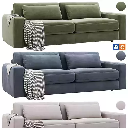 Kipton Wide Arm Nubuck Leather Sofa 268 By Arhaus