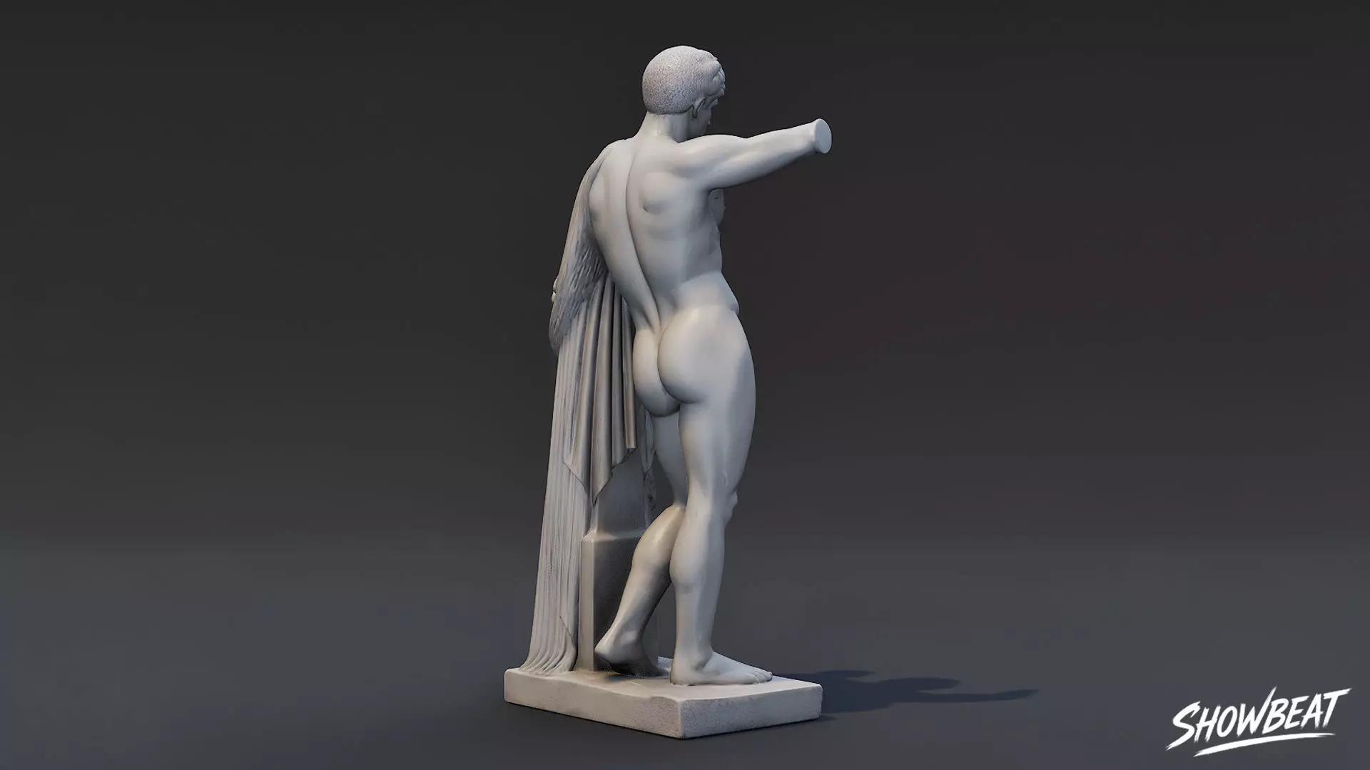 Hermes and the Infant Dionysus Low-poly 3D model_3