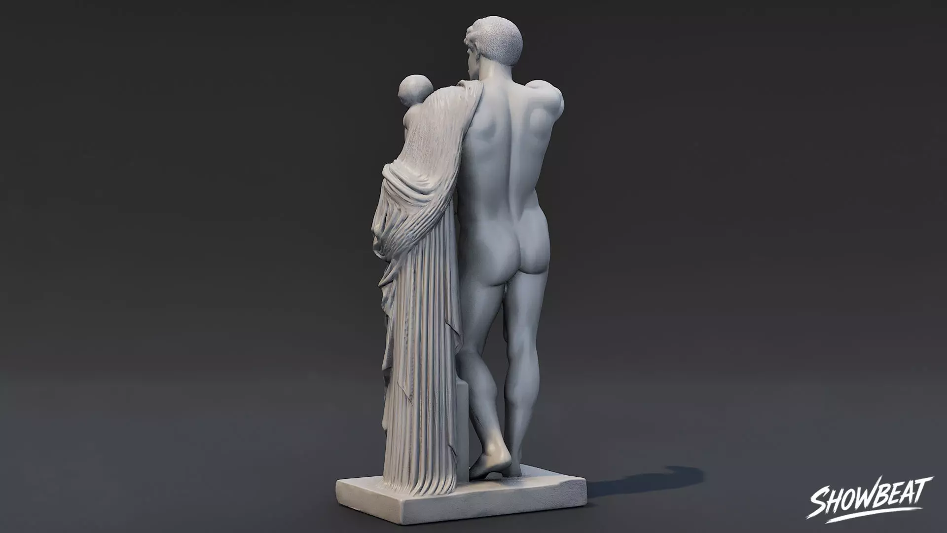 Hermes and the Infant Dionysus Low-poly 3D model_4