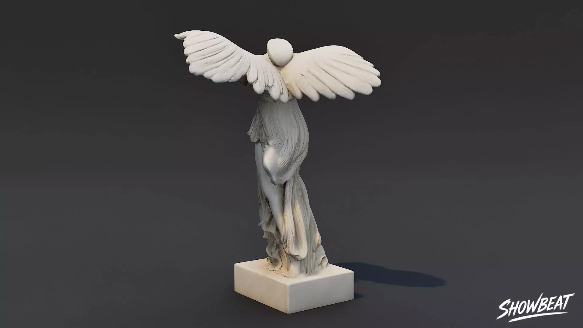 Nike of Samothrace Low-poly 3D model_2