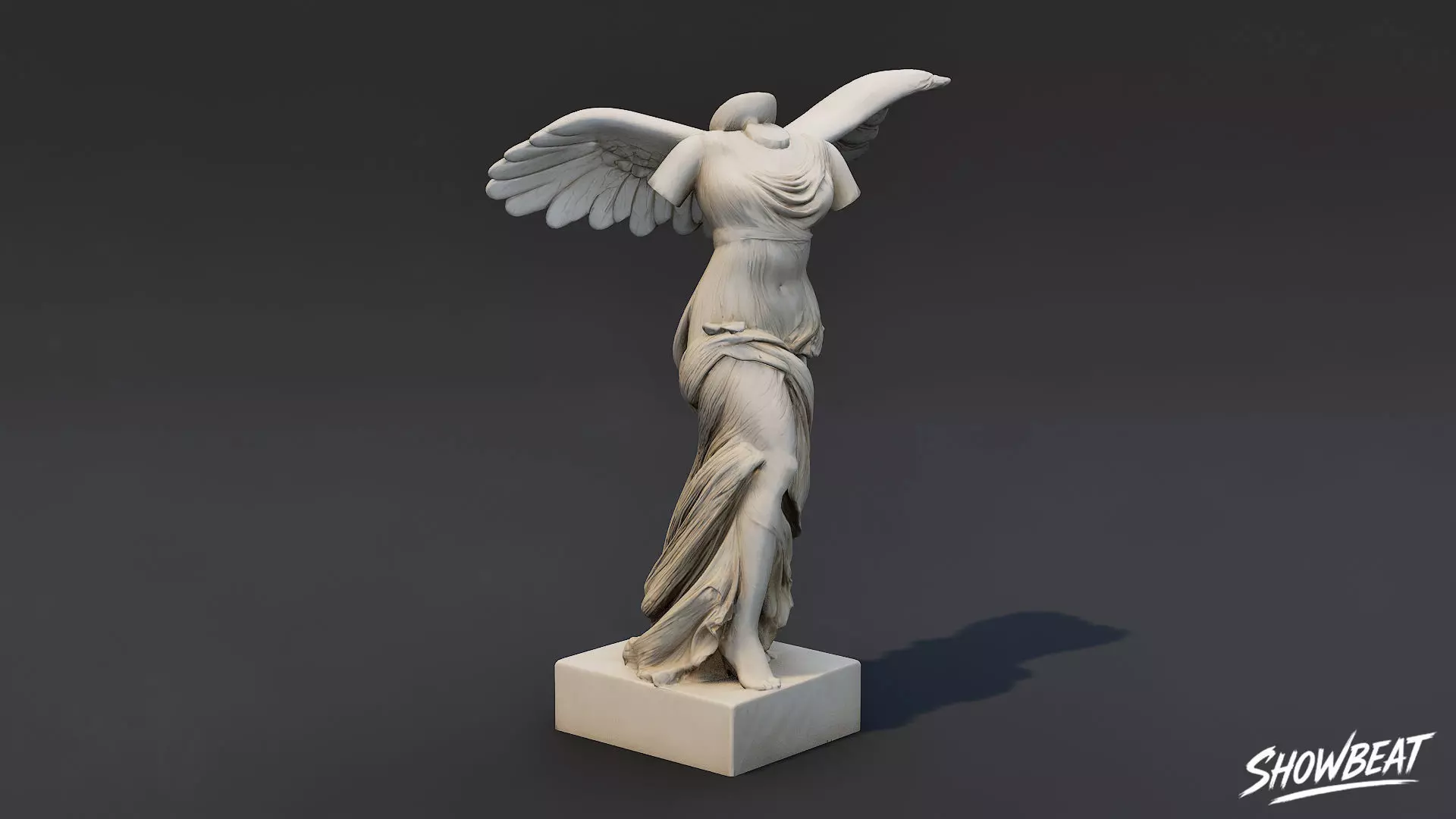 Nike of Samothrace Low-poly 3D model_3