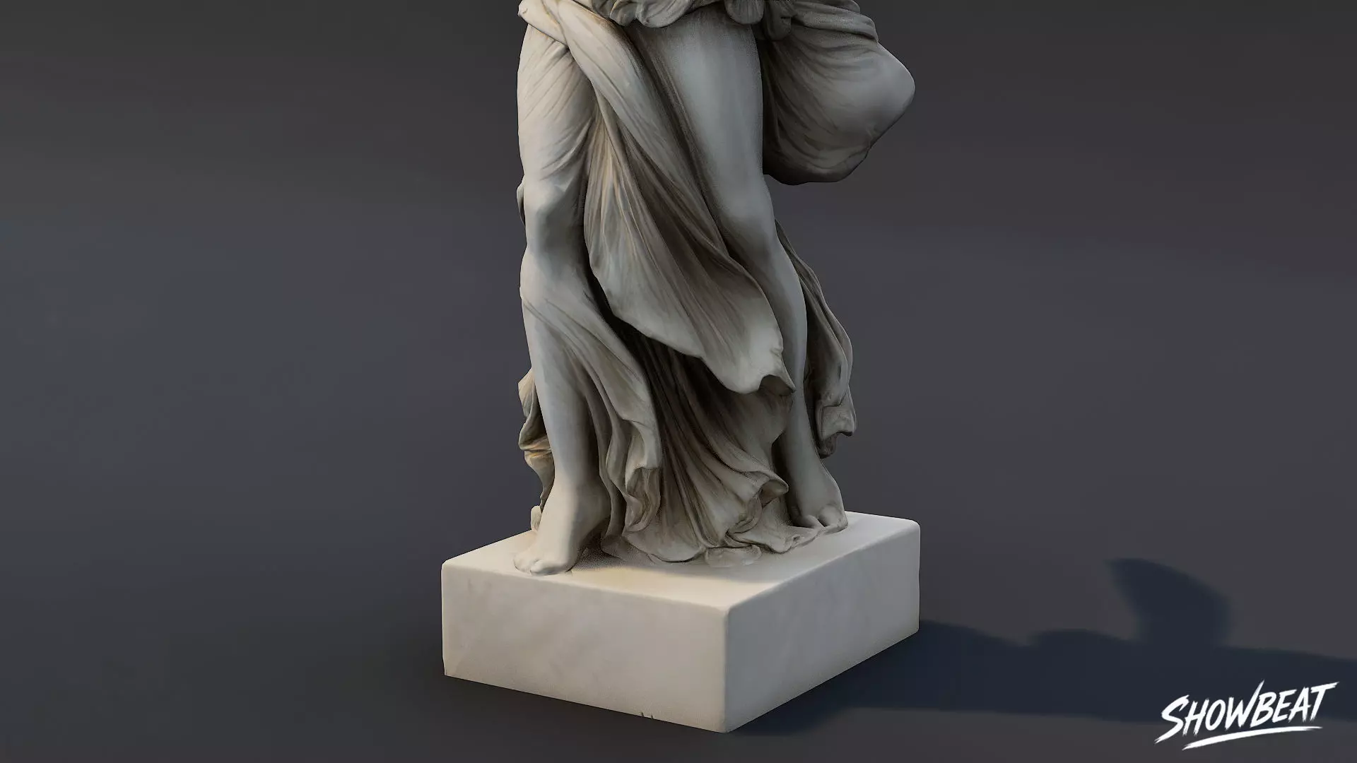 Nike of Samothrace Low-poly 3D model_5