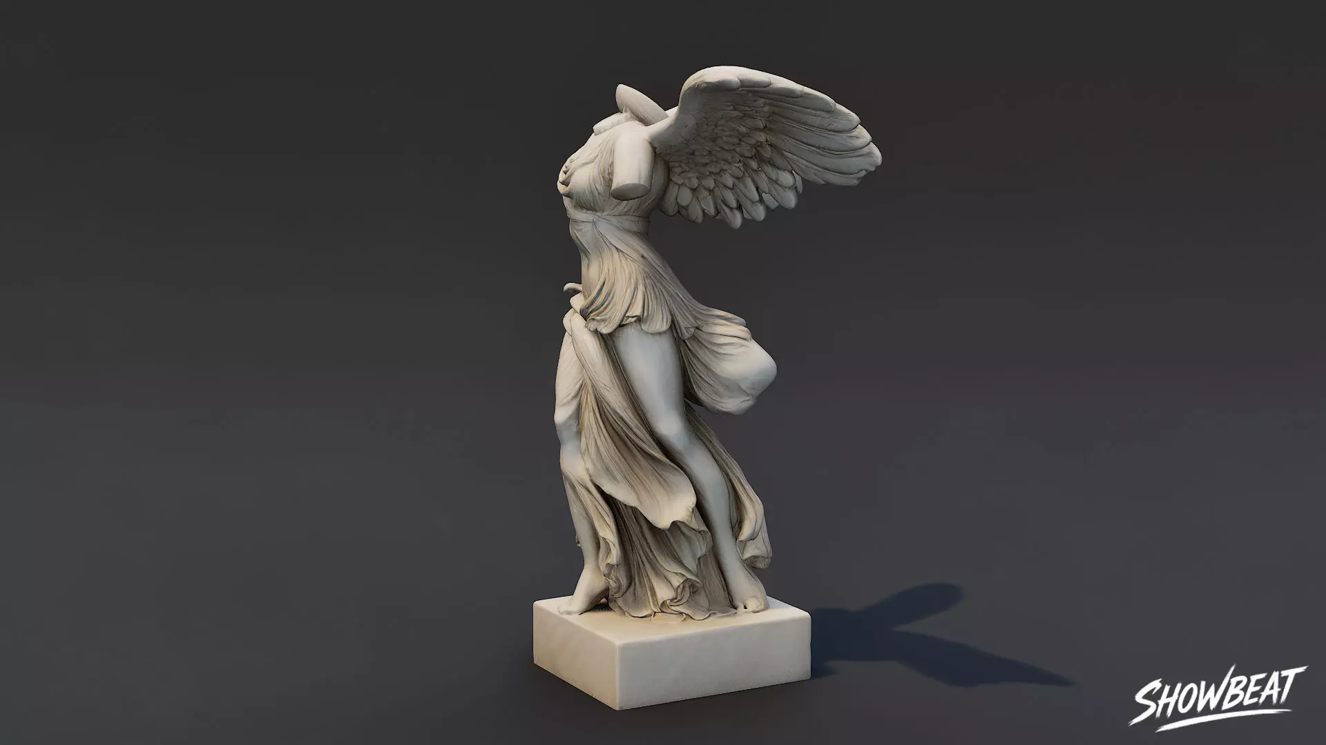 Nike of Samothrace Low-poly 3D model_1