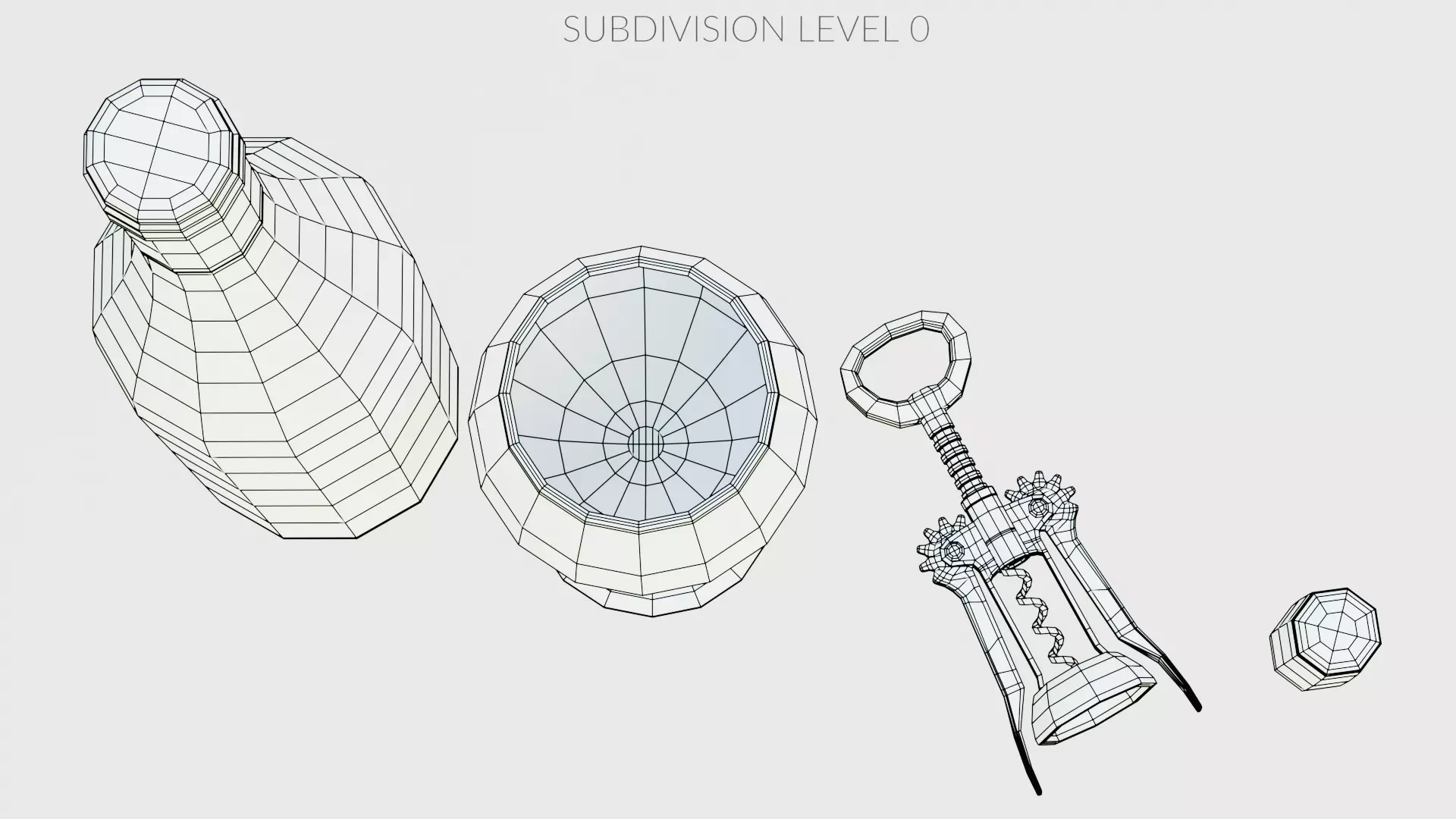 -White Wine Set- 3D model_12