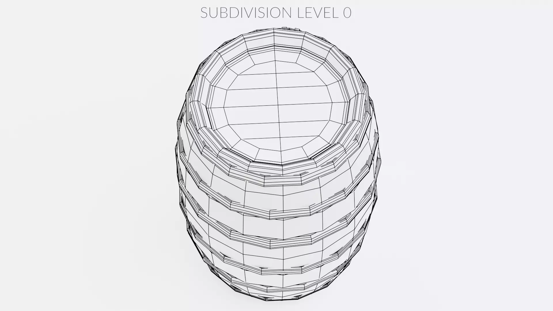 -Wine Barrel V1- Low-poly 3D model_9