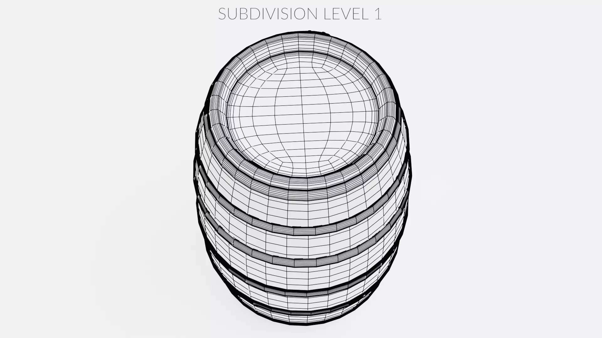-Wine Barrel V1- Low-poly 3D model_10