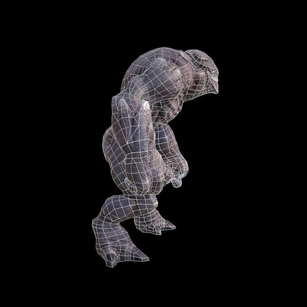 Creature Shell Low-poly 3D model_9