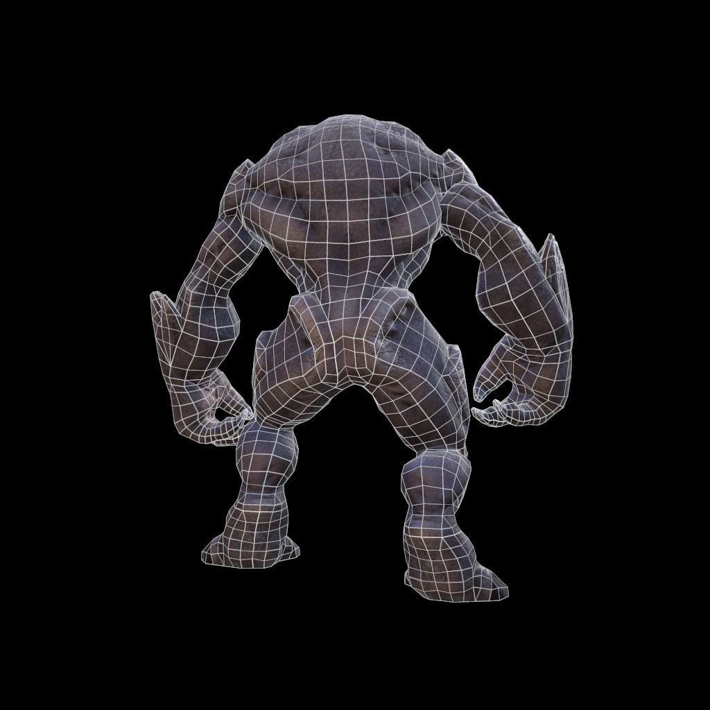 Creature Shell Low-poly 3D model_8
