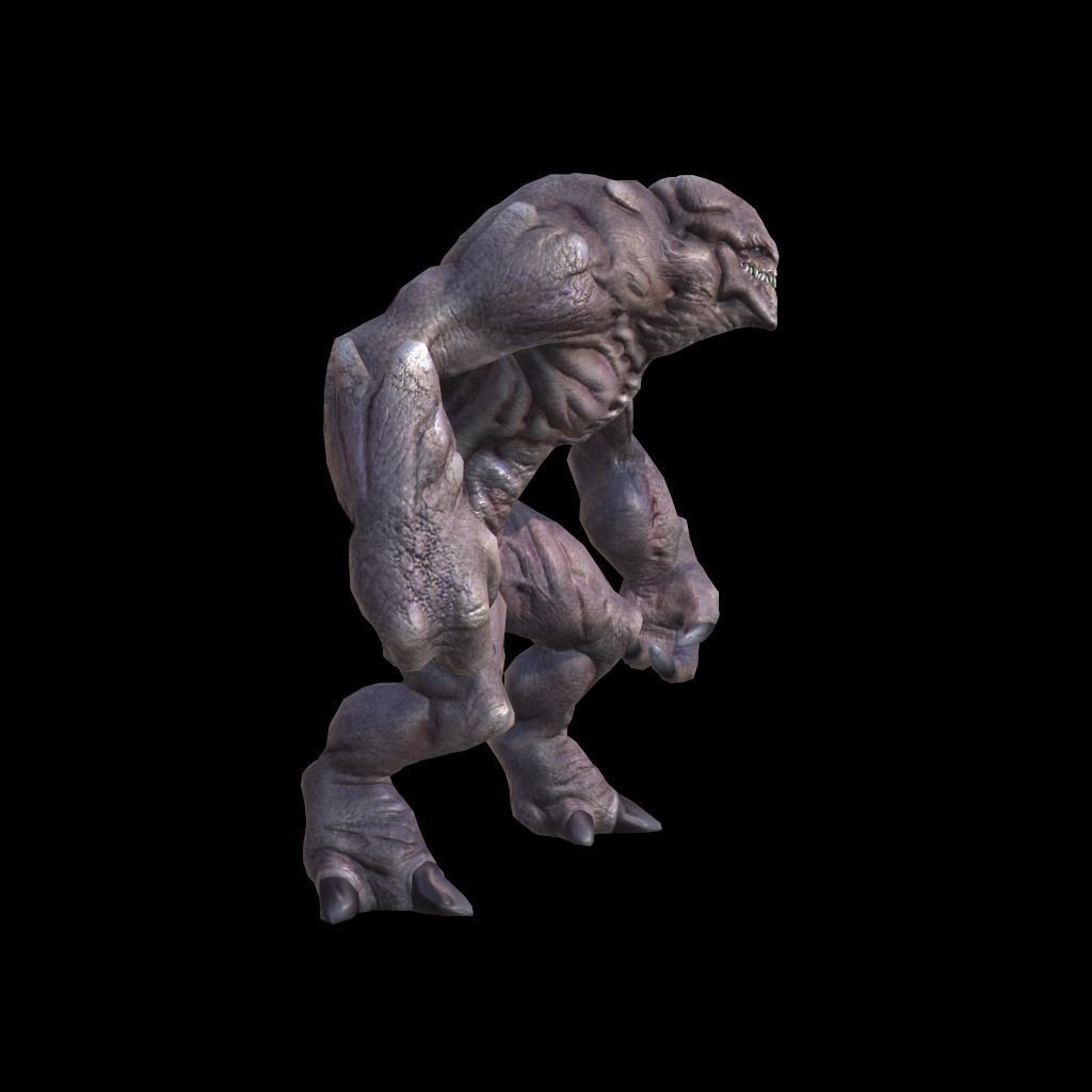 Creature Shell Low-poly 3D model_3