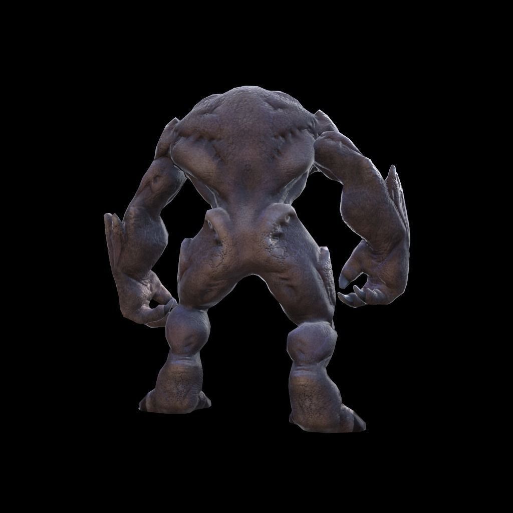Creature Shell Low-poly 3D model_4
