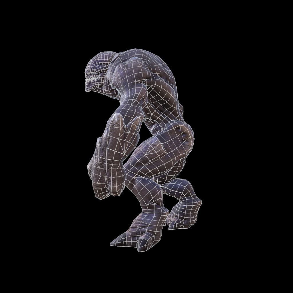 Creature Shell Low-poly 3D model_7