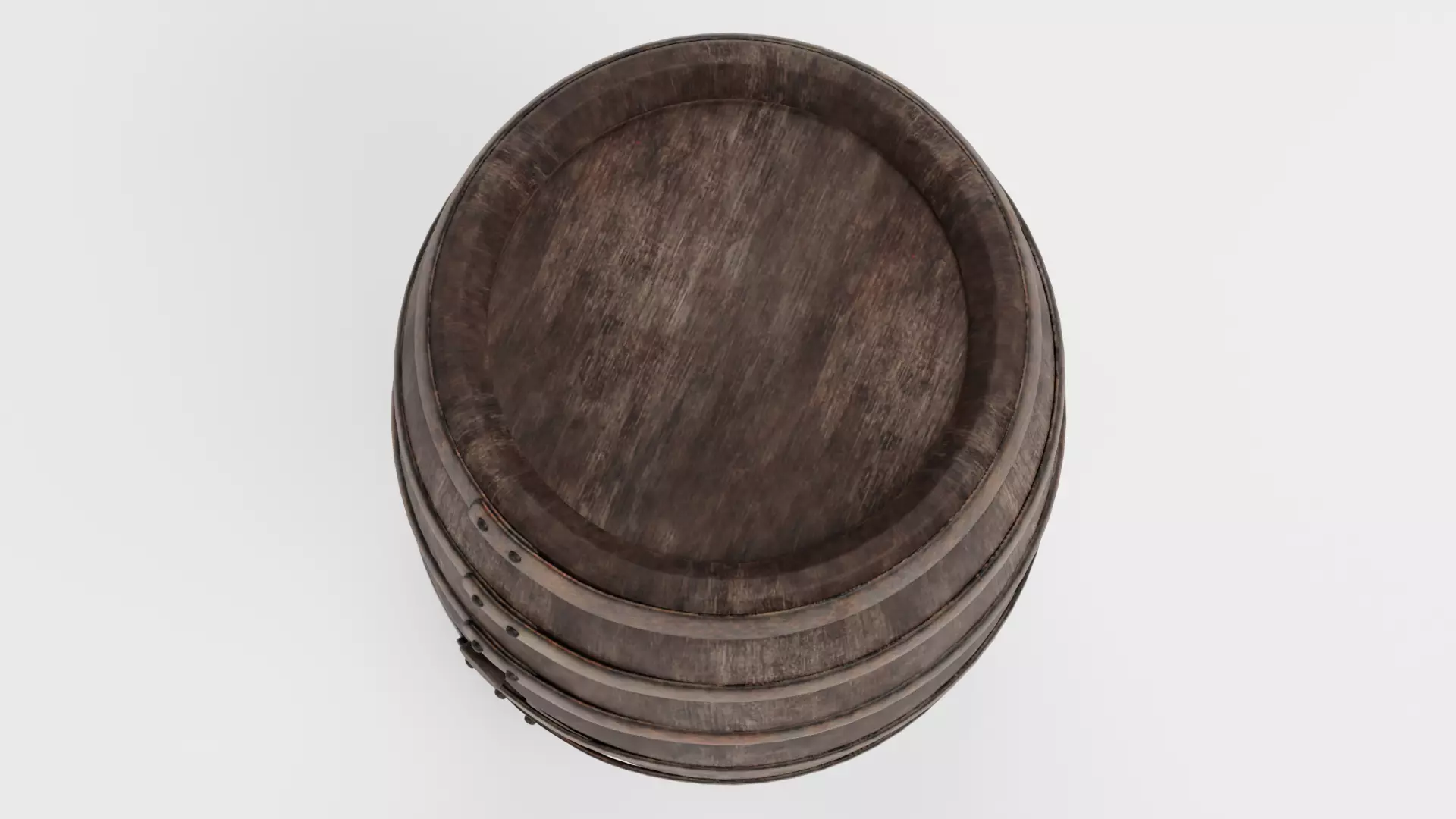 -Wine Barrel V3- Low-poly 3D model_5