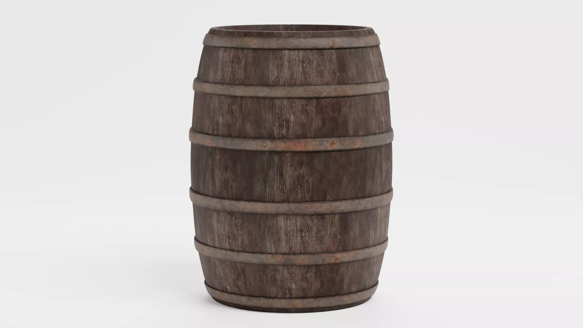 -Wine Barrel V3- Low-poly 3D model_3