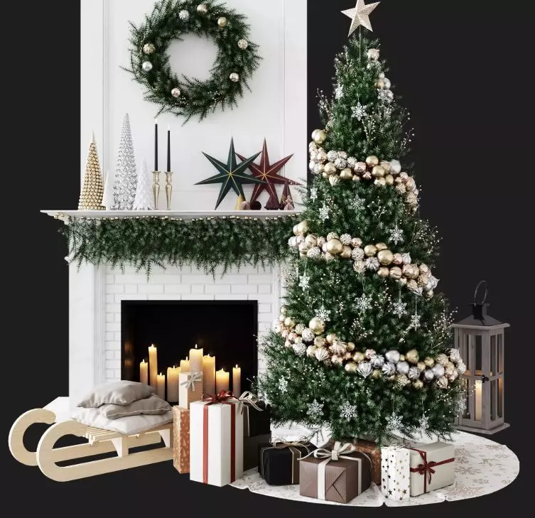 Christmas Decorative set sk 1 3D model_0