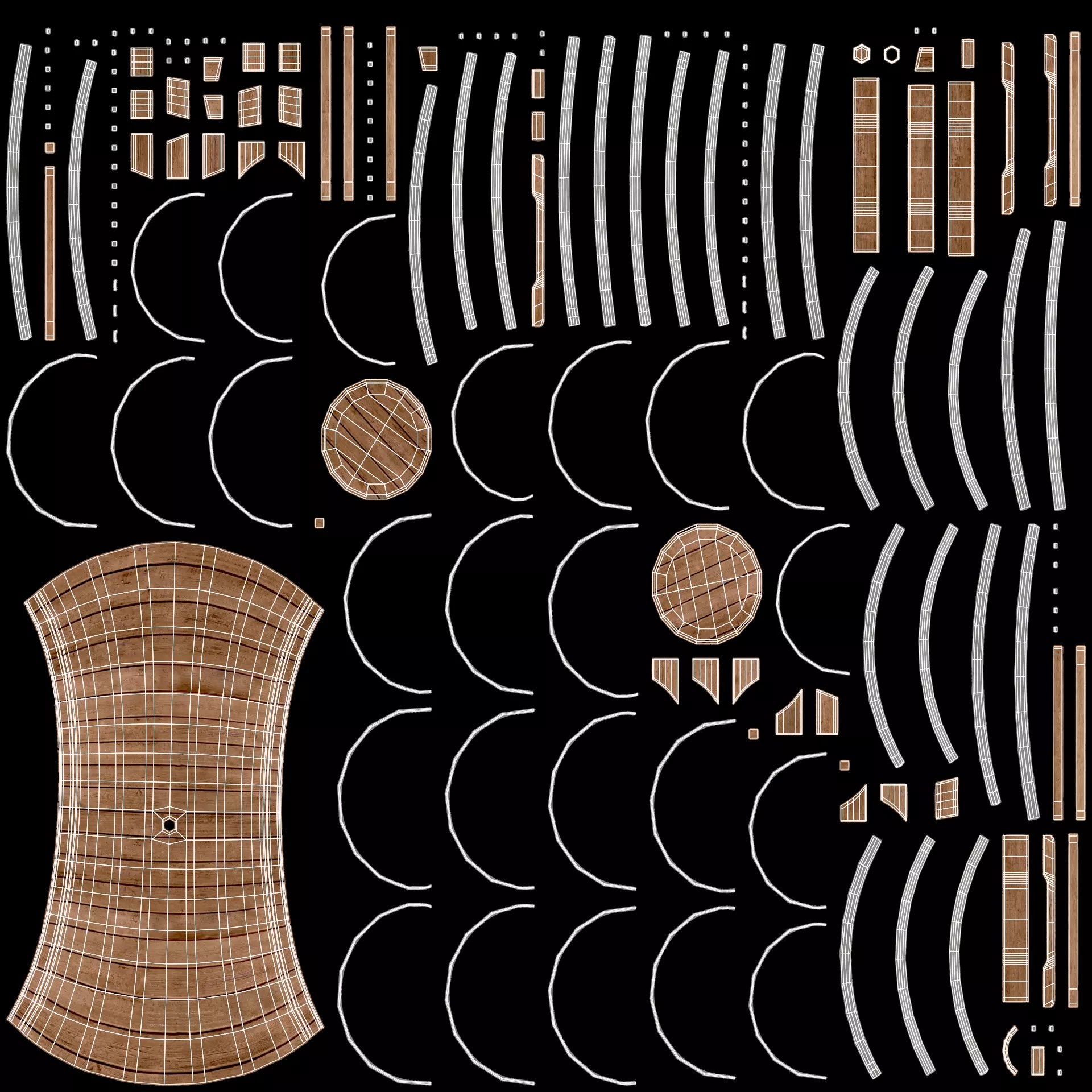 -Wine Barrel V5- Low-poly 3D model_6