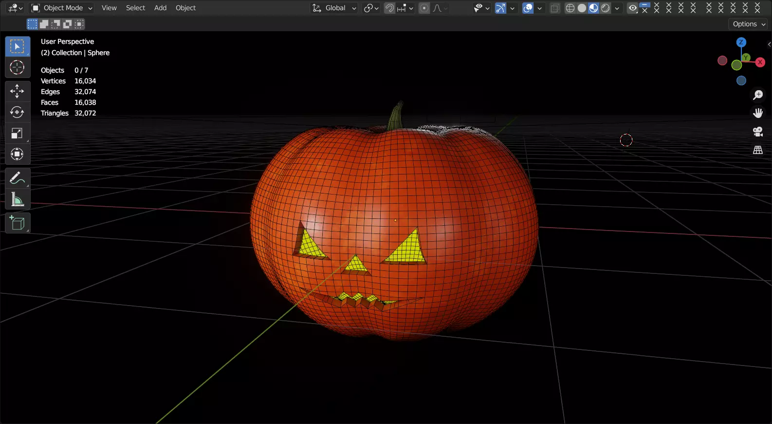 Pumpkin 3D model_3