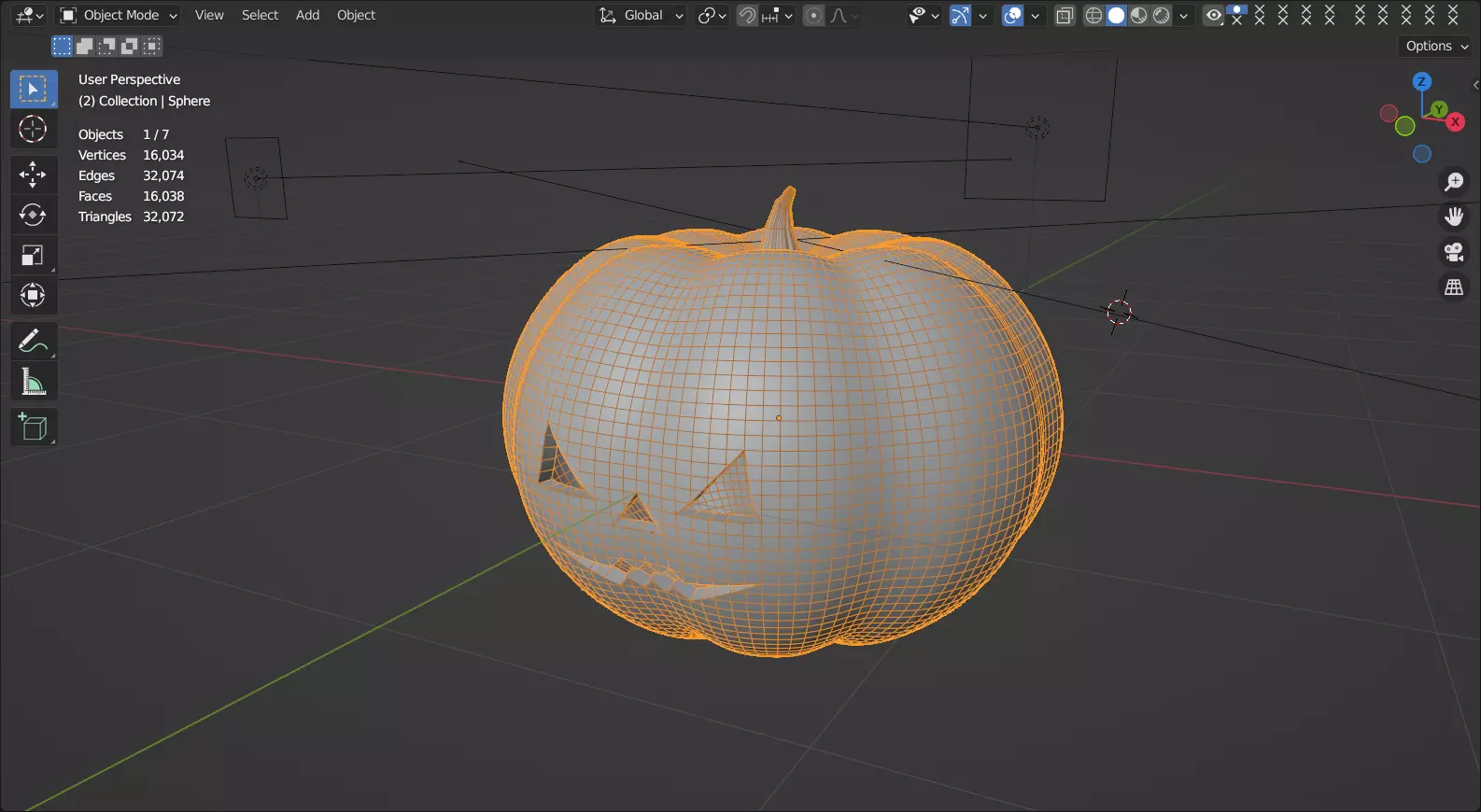 Pumpkin 3D model_4