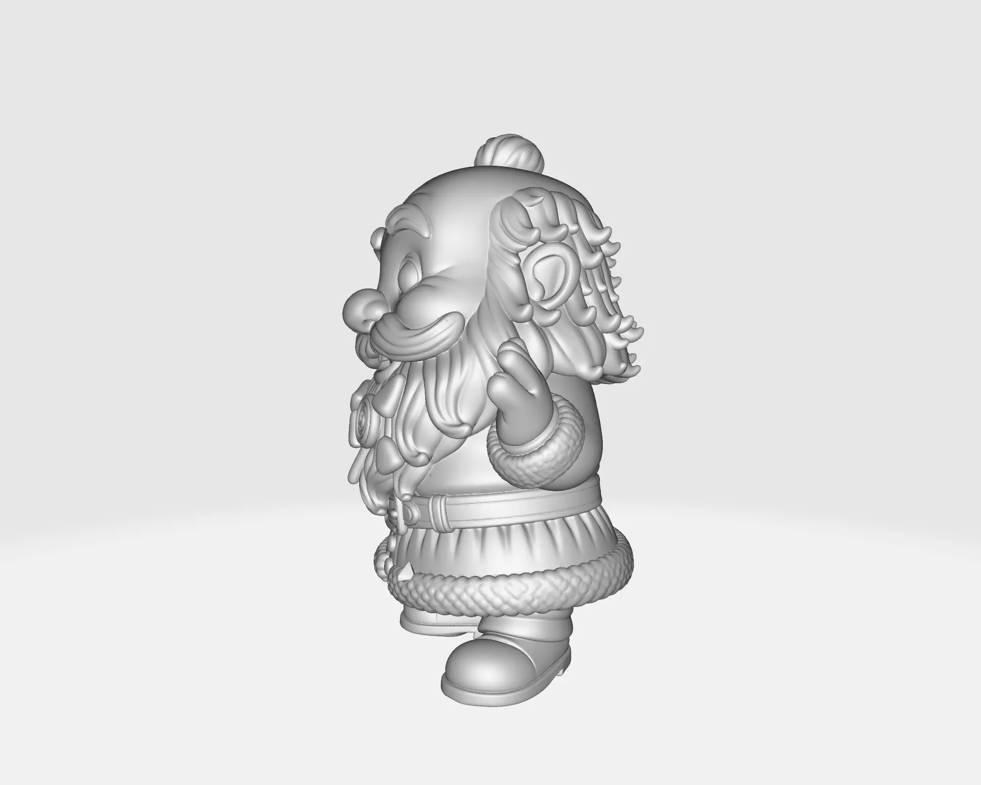 Candy Santa Claus Figurine Whimsical Holiday Santa Decoration 3D print model_3