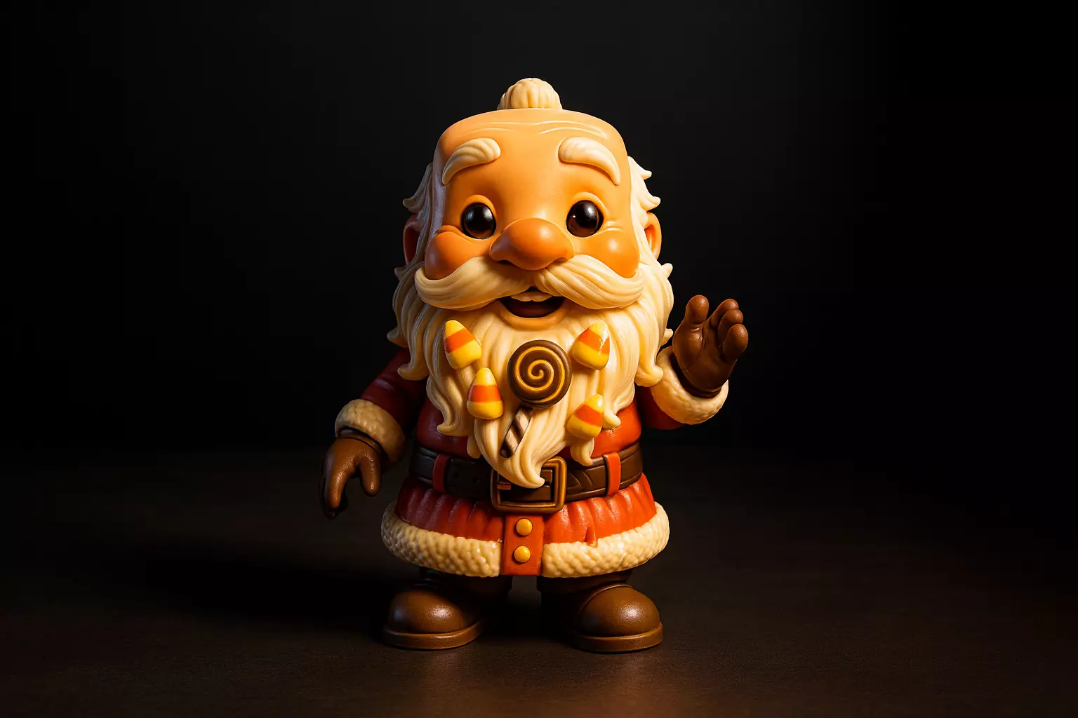 Candy Santa Claus Figurine Whimsical Holiday Santa Decoration 3D print model_0