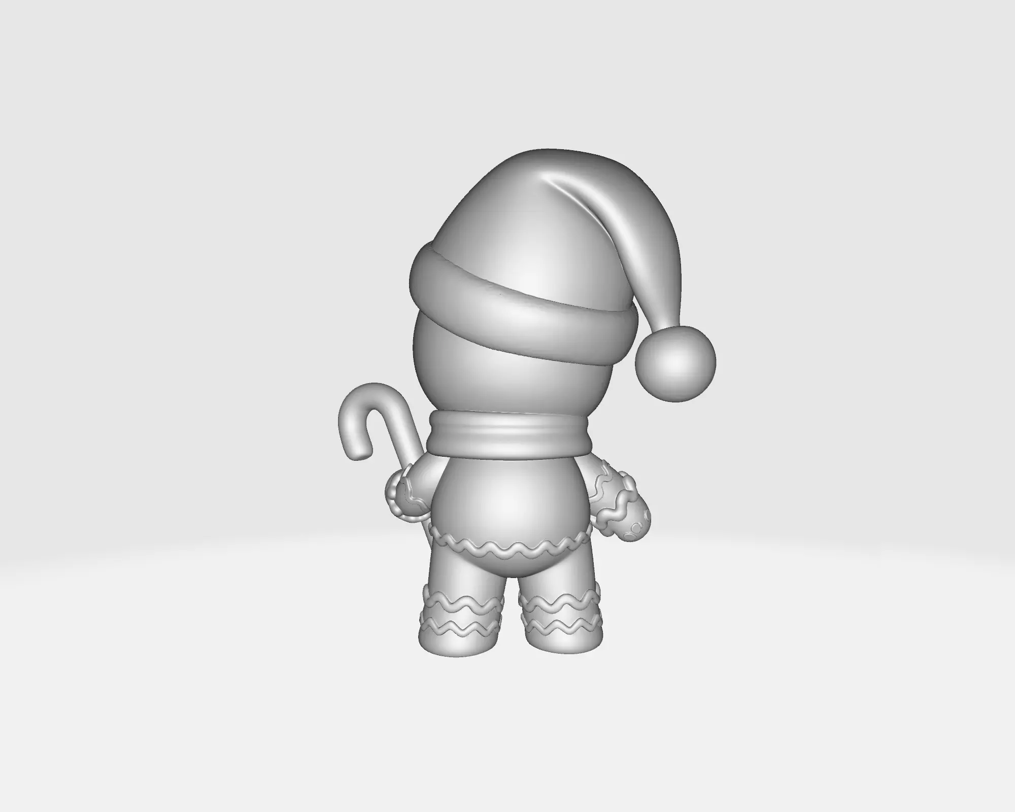 Adorable Gingerbread Man Christmas Holiday Cookie Character 3D print model_8