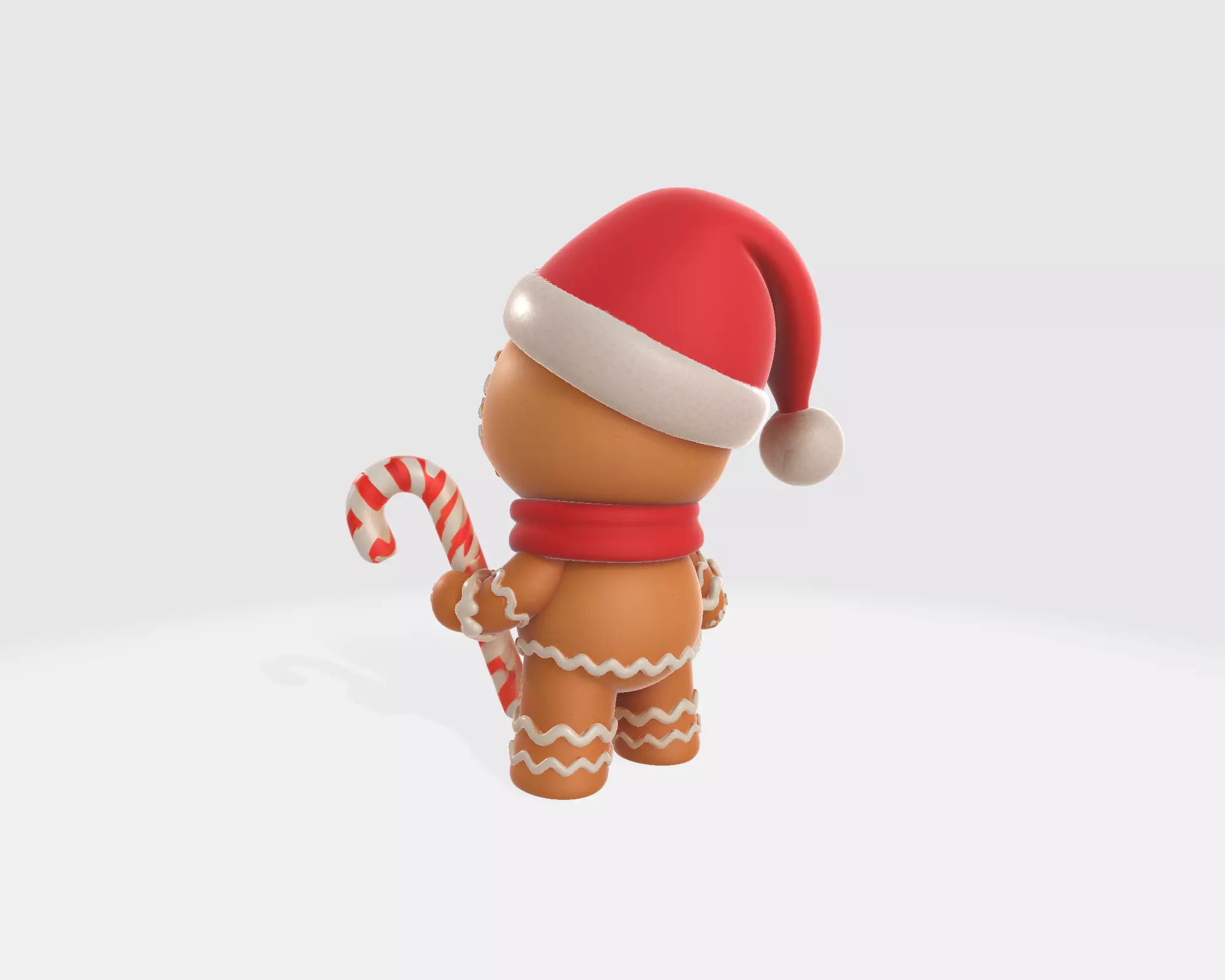 Adorable Gingerbread Man Christmas Holiday Cookie Character 3D print model_6
