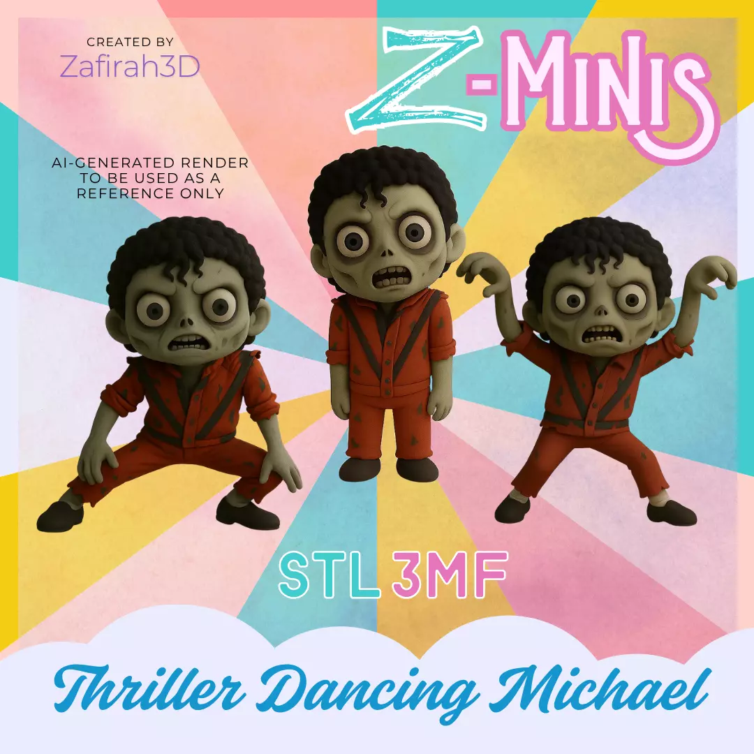 THRILLER DANCING MICHAEL Z-MINIS 3D print model_0