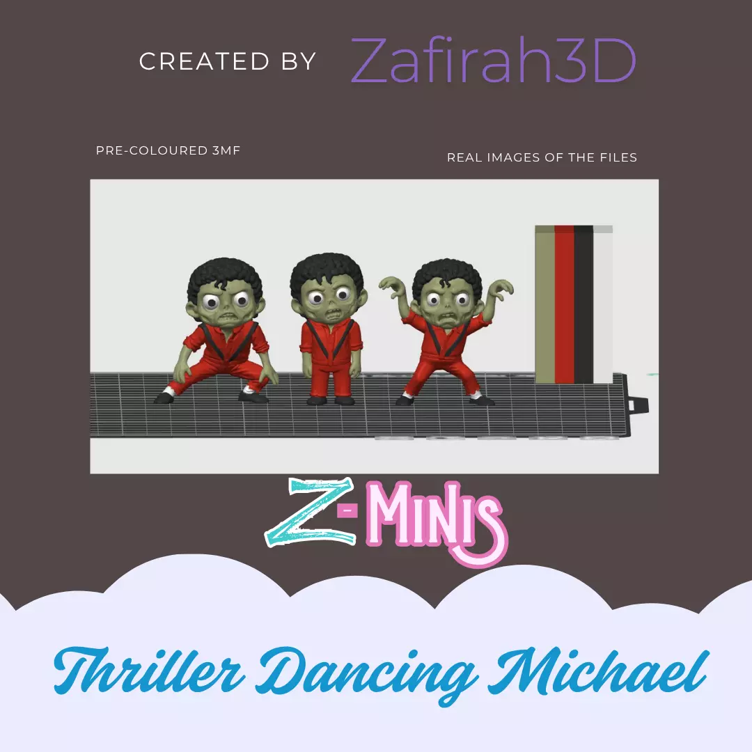 THRILLER DANCING MICHAEL Z-MINIS 3D print model_1